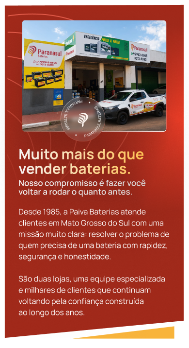 Muito mais do que vender baterias.